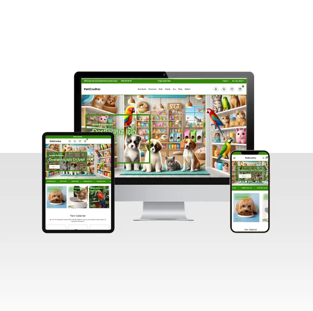 Pet Shop Dükkanı Hazır Web Sitesi